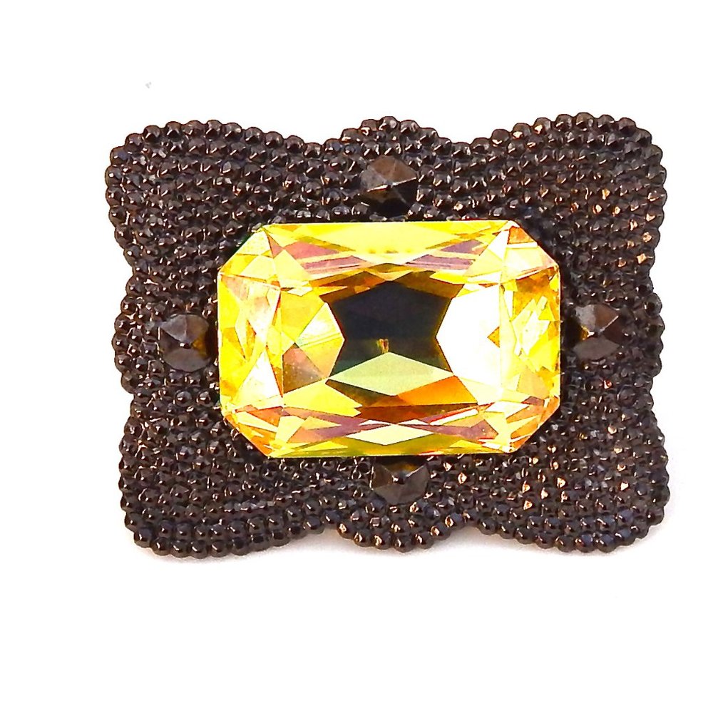 GASOLINE GLAMOUR HONEY BUTTER FORTUNE TELLER MAXI RECTANGLE RING